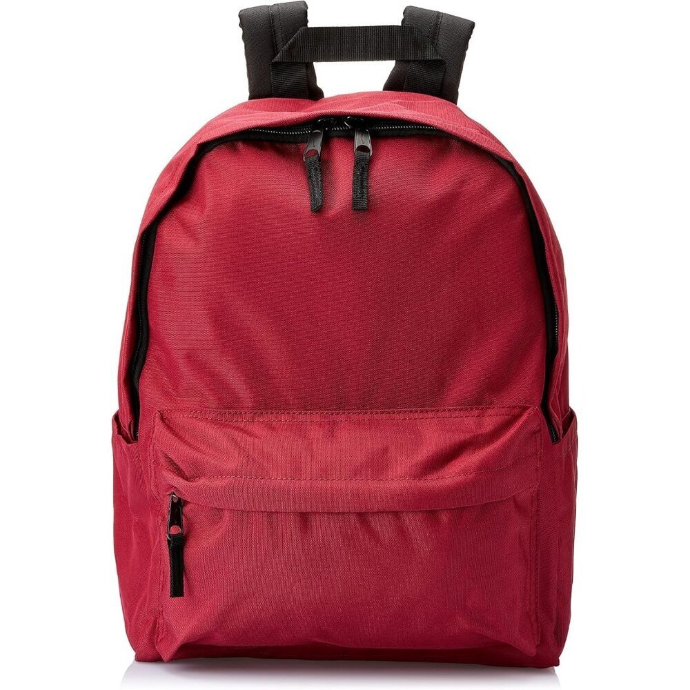 🆕 Men Red Classic School Lightweight Durable Featuring Adjustable Top Backpack